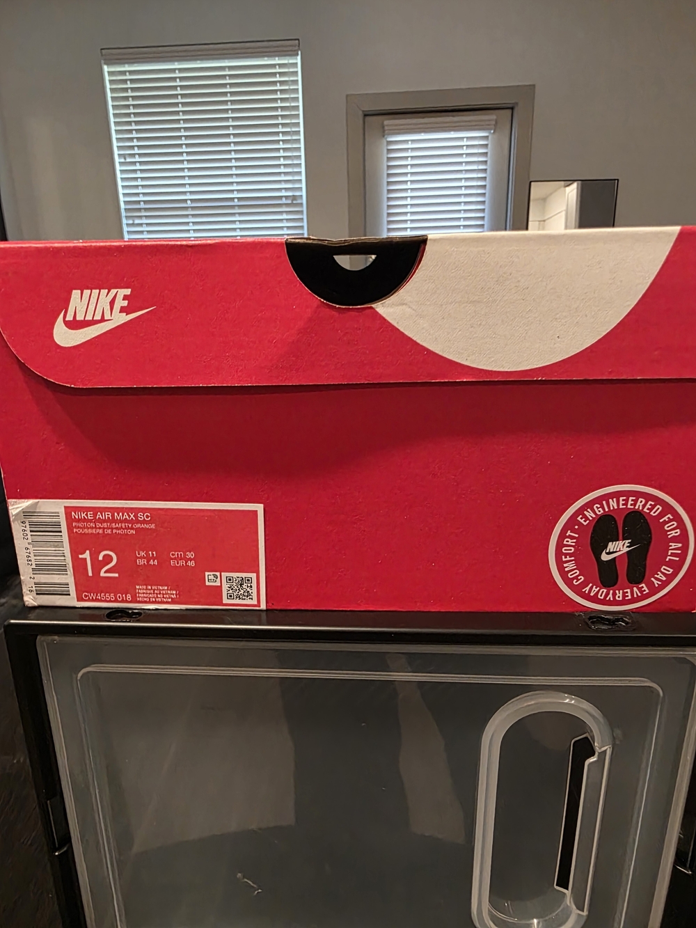 Nike Red and White Shoe Box